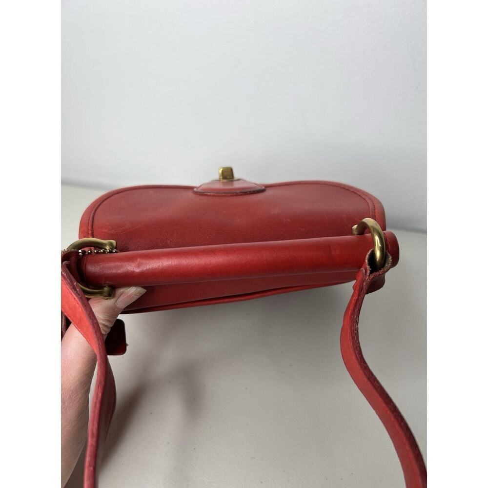 Vintage Red Coach Post Pouch Leather Crossbody Purse GORGEOUS - Picture 11 of 16